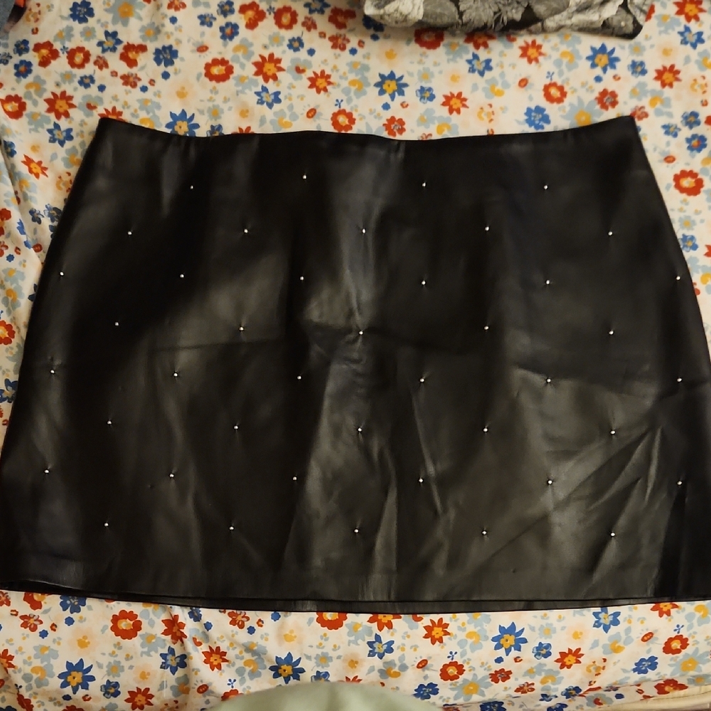 Marshalls Black Mini Skirt with Stud Accents